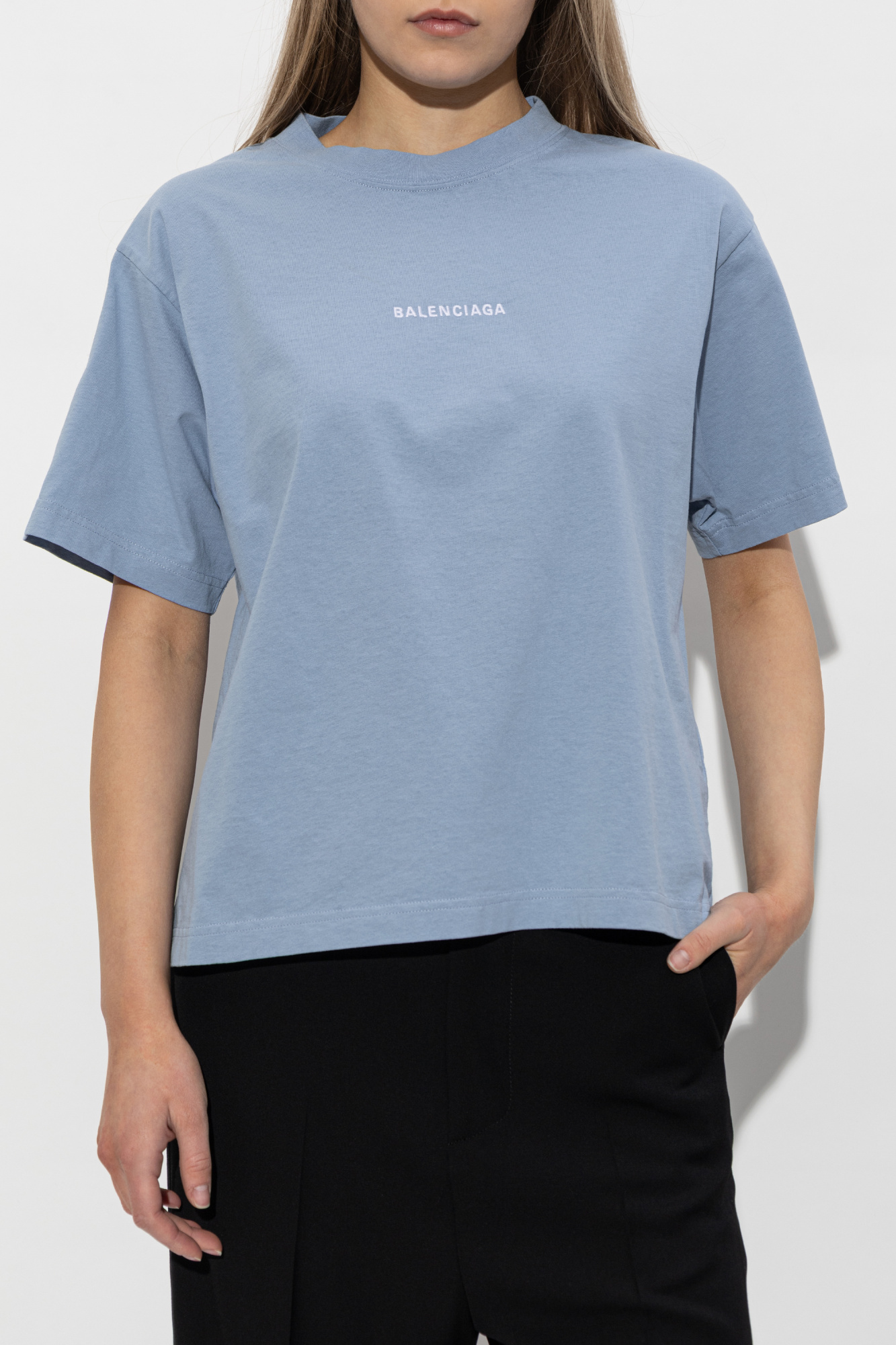 Balenciaga T-shirt with embroidered logo | Women's | Vitkac